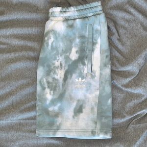 Tie-dye adidas shorts